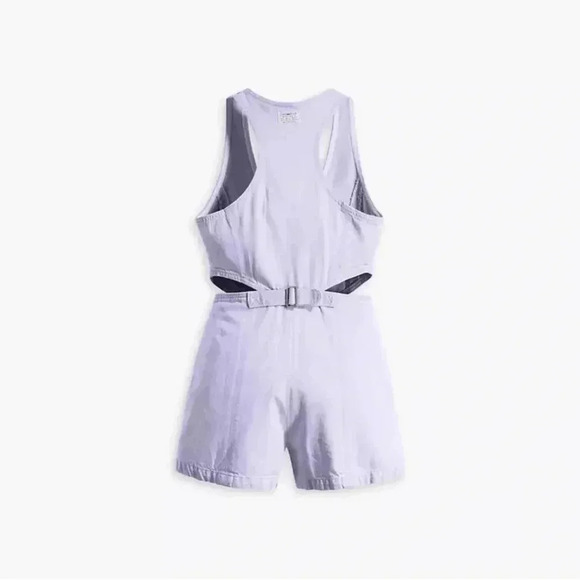 NWT Levi’s Rydon Cutout Romper Cotton/Hemp, Size Large in Dusty Persian - Picture 6 of 14